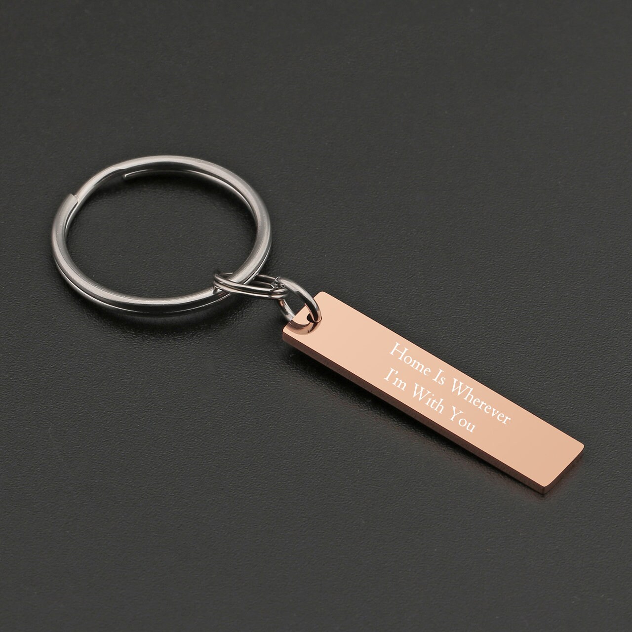 Bar Keychain Custom Keychain Plain Tag Keychains Etsy