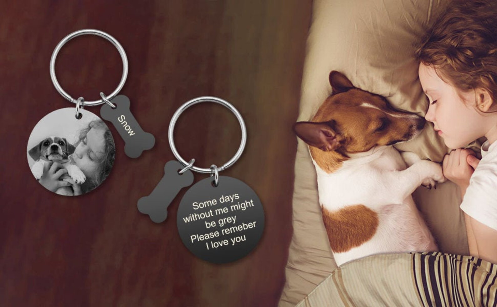 Custom Pet Photo Keychain Personalized Dog Keychain Cat Etsy