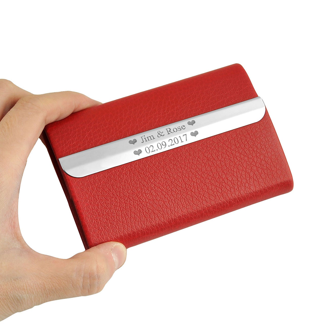 Personalized Business Card Holder Leather Card Holder Etsy