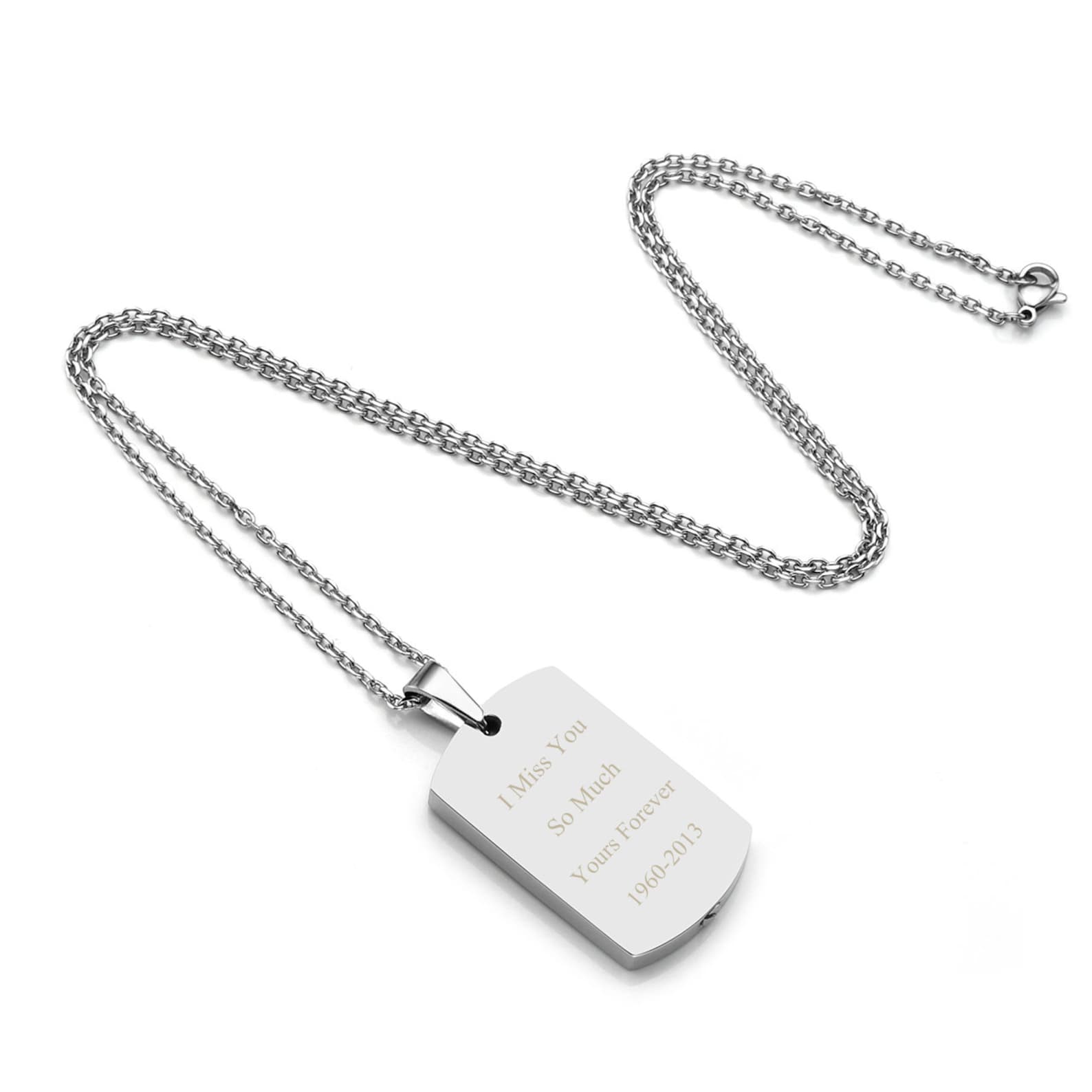 Personalized Dog Tag Cremation Jewelry Cremation Necklace Etsy