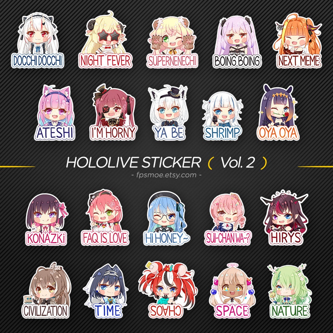 Hololive Sticker Vol. 2 Etsy