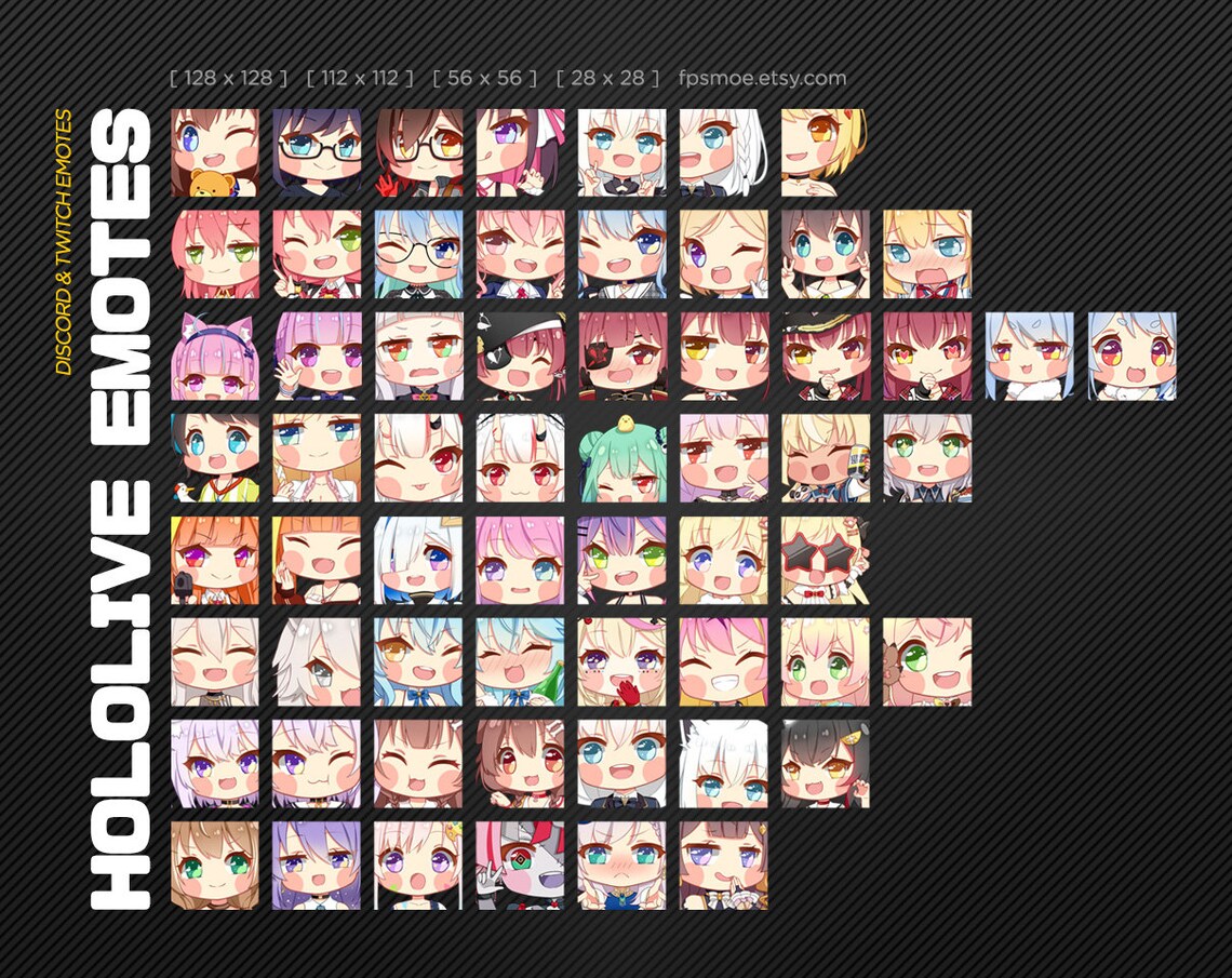 Hololive Twitch Discord Emotes Etsy