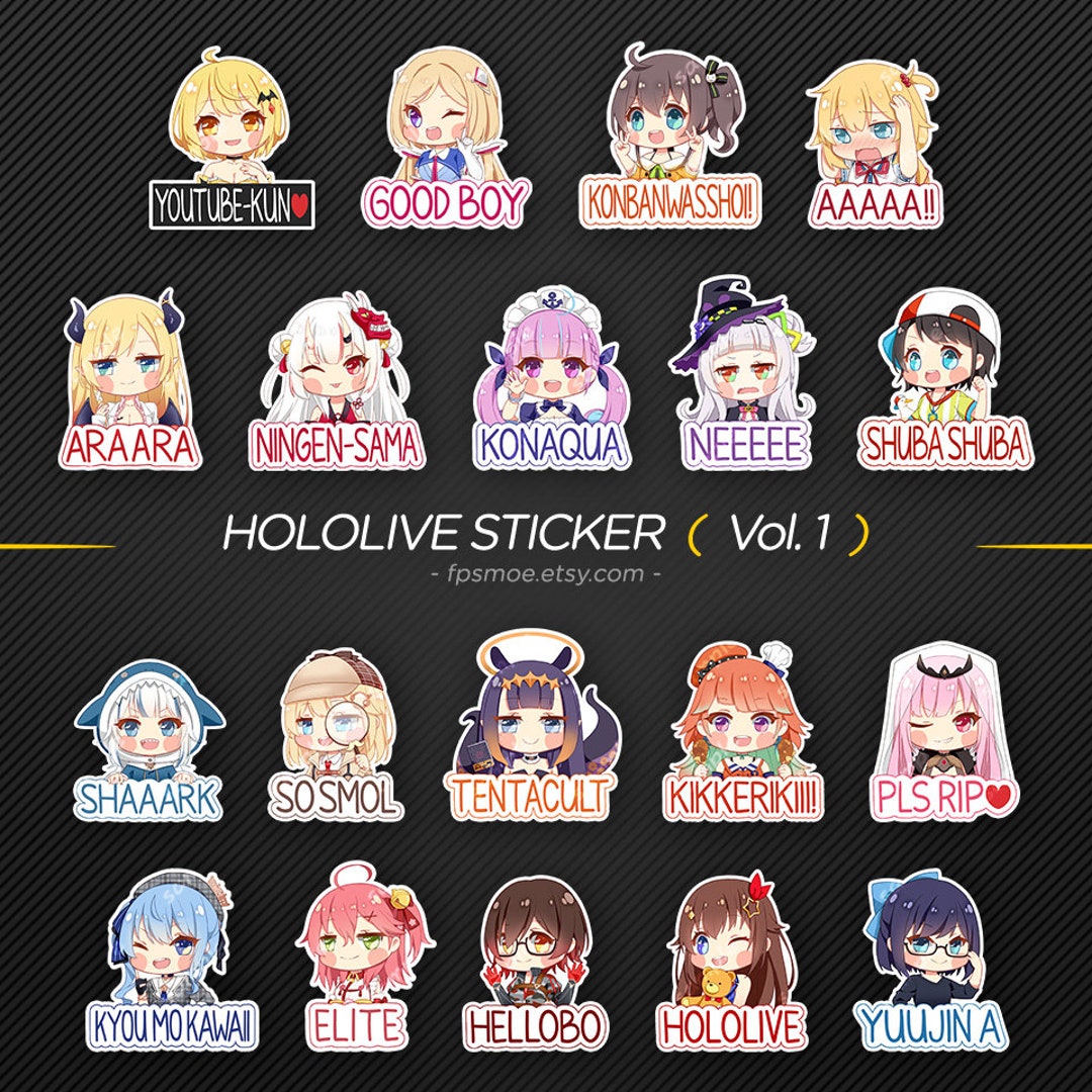 Hololive Sticker Vol. 1 Etsy Australia