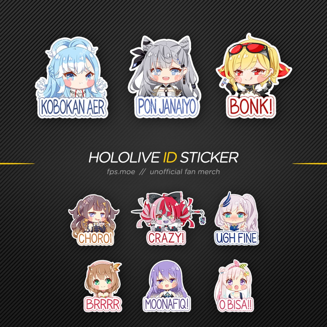 Hololive ID Sticker Etsy