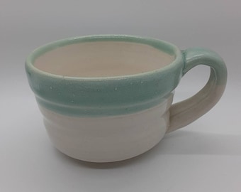 Turquoise and White Mug