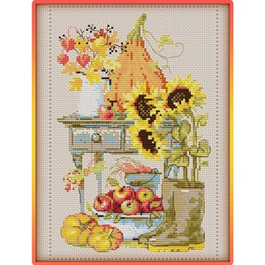 Cross Stitch Pattern PDF, Autumn, Cross Stitch Chart,Instant Download,Riolis