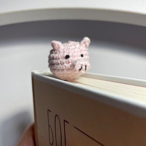 Little pig Crochet Bookmark book lovers READY TO SHIP