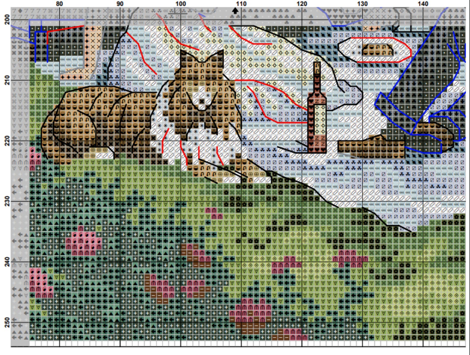 Picnic on the Lawn Cross Stitch Pattern PDF Cross Stitch Etsy