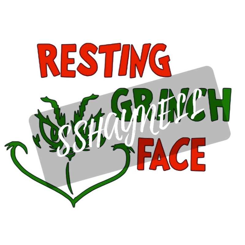 Resting Grinch Face Svg - Etsy
