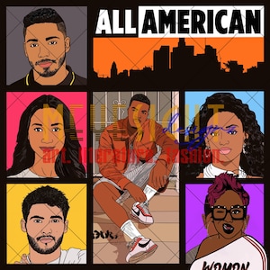Digital Download - All American | JPG PNG Printable | Art | Poster | Tv Sitcom