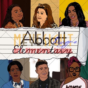 Digital Download - Abbott Elementary | JPG PNG Printable | Art | Poster | Tv Sitcom