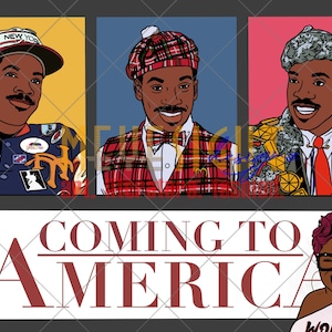 Digital Download - Coming To America | JPG PNG Printable | Art | Poster | Movie Classic | Eddie Murphy