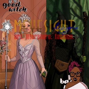 Digital Download - Good Witch | Bad Witch | Wicked 4 Good | JPG PNG Printable | Art | Elphaba | Galinda | Movie