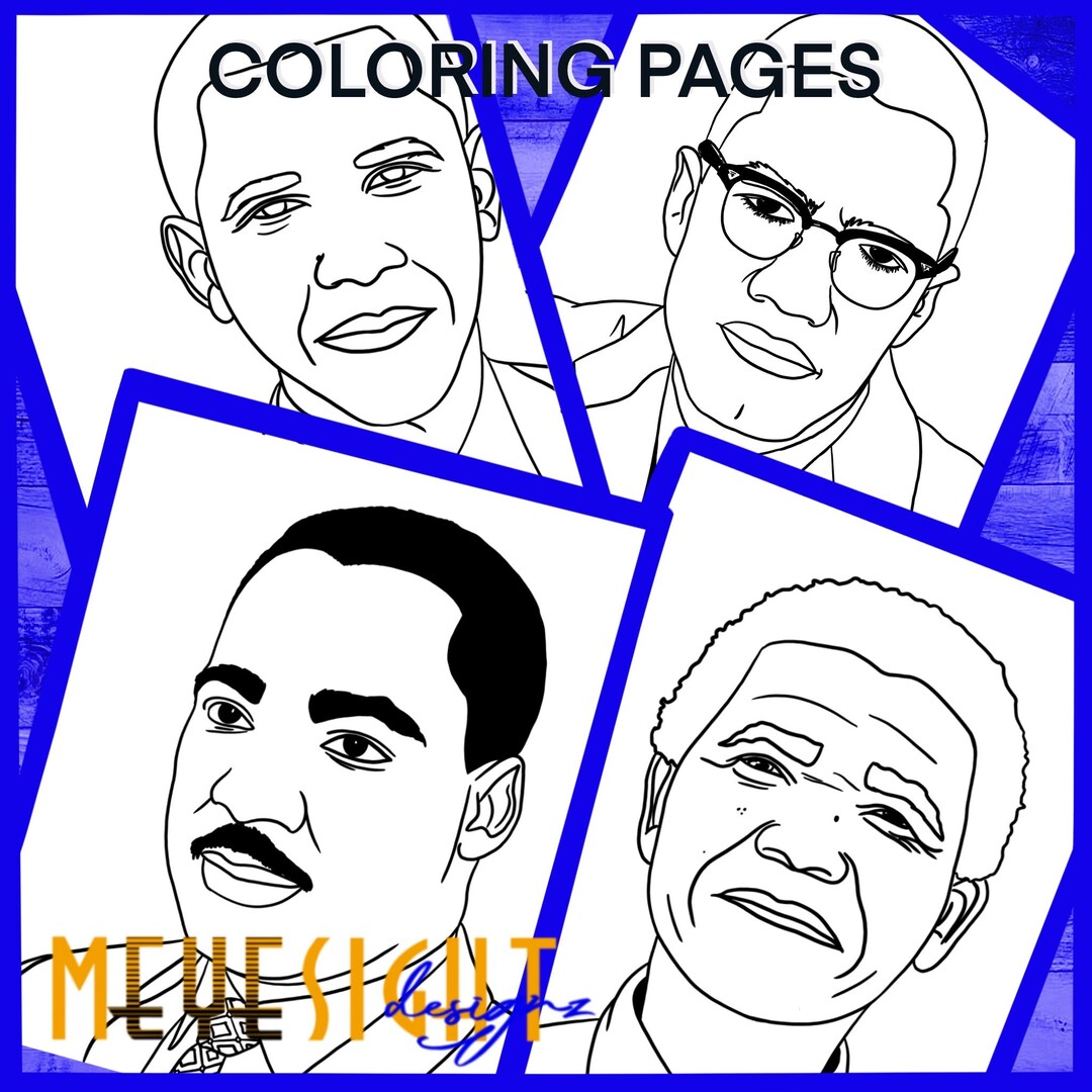 Digital Download Black History Coloring Pages JPG Printable Art Adult ...