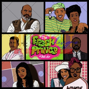 Téléchargement numérique - Fresh Prince de Bel-Air | JPG PNG imprimable | uvres d'art | affiche | Idée de chemise | Comédie des années 90 | Comédie de situation télévisée