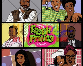 Digital Download - Fresh Prince of Bel-Air | JPG PNG Printable | Art | Poster | Shirt Idea | 90s Sitcom | Tv Sitcom