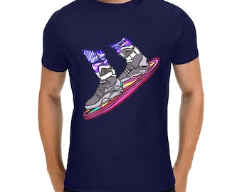 Marty McFly Hoverboard Gildan 5000 Heavy Cotton T-Shirt | Back to the Future Movie (USA Only）