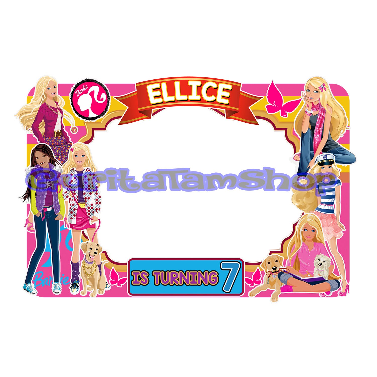 Barbie Frame Barbie Photobooth Barbie Booth Frame Barbie Etsy