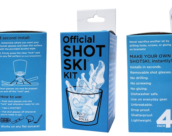 Original SHOTSKI® Kit - turn anything into a Shot Ski -  Best gift for skiers!