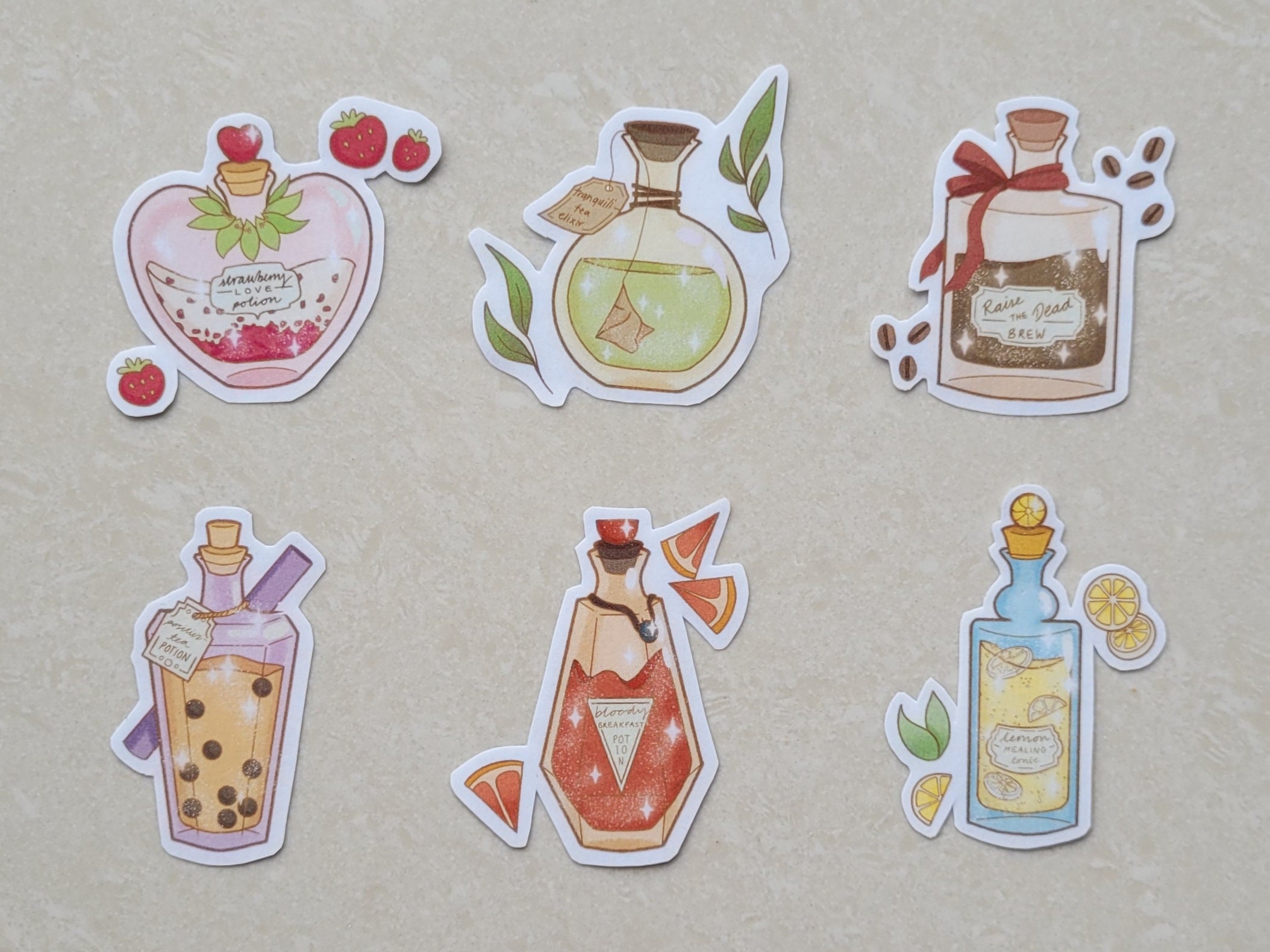 Potions Sticker Set // Glossy, Dnd, Fantasy, Rpg, Ttrpg, Cute, D&d - Etsy