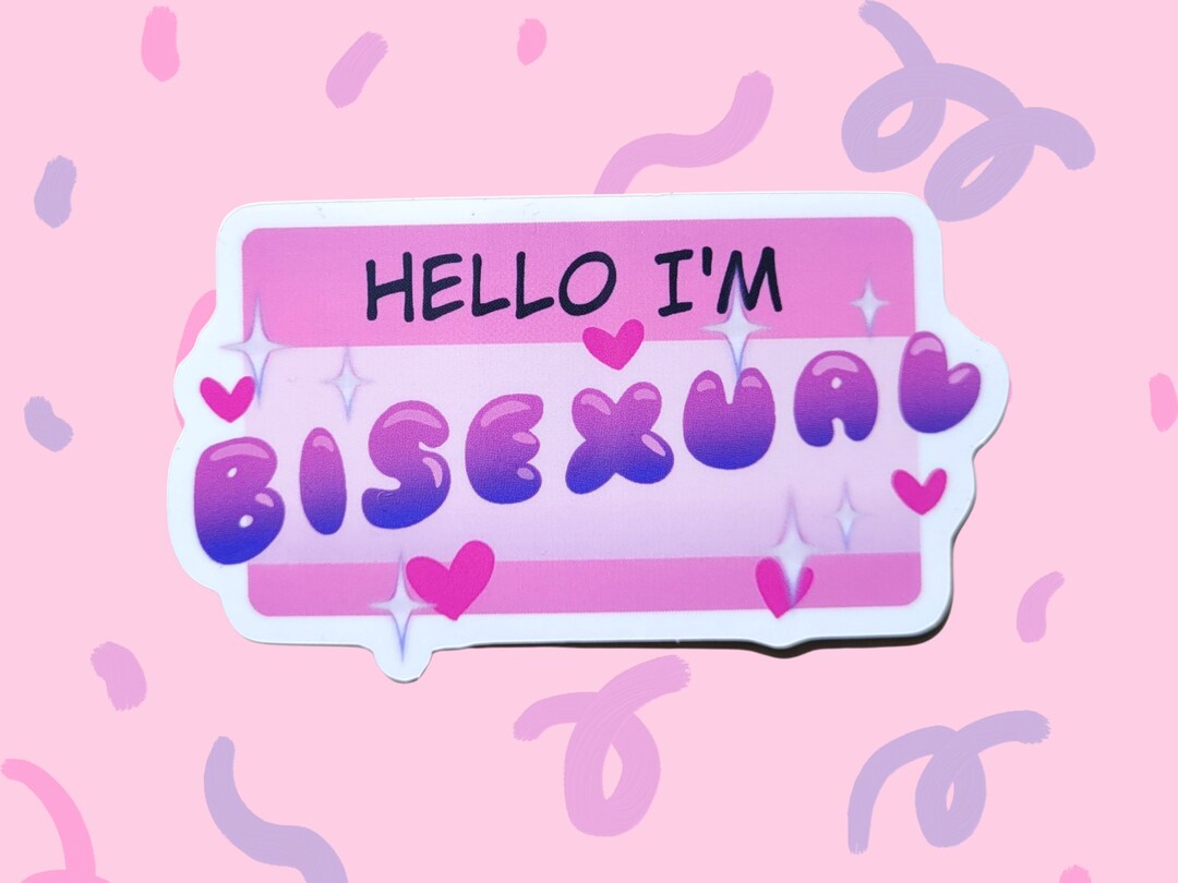 Hello I'm Bisexual Sticker // Cute, Bisexual, LGBTQIA+, Pride, Kawaii ...