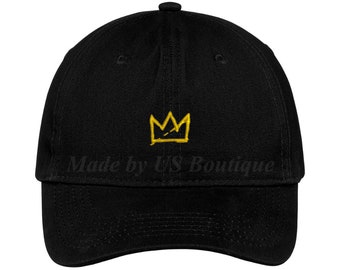 Basquiat Crown Mini Hat King Crown Embroidered Baseball Dad Cap