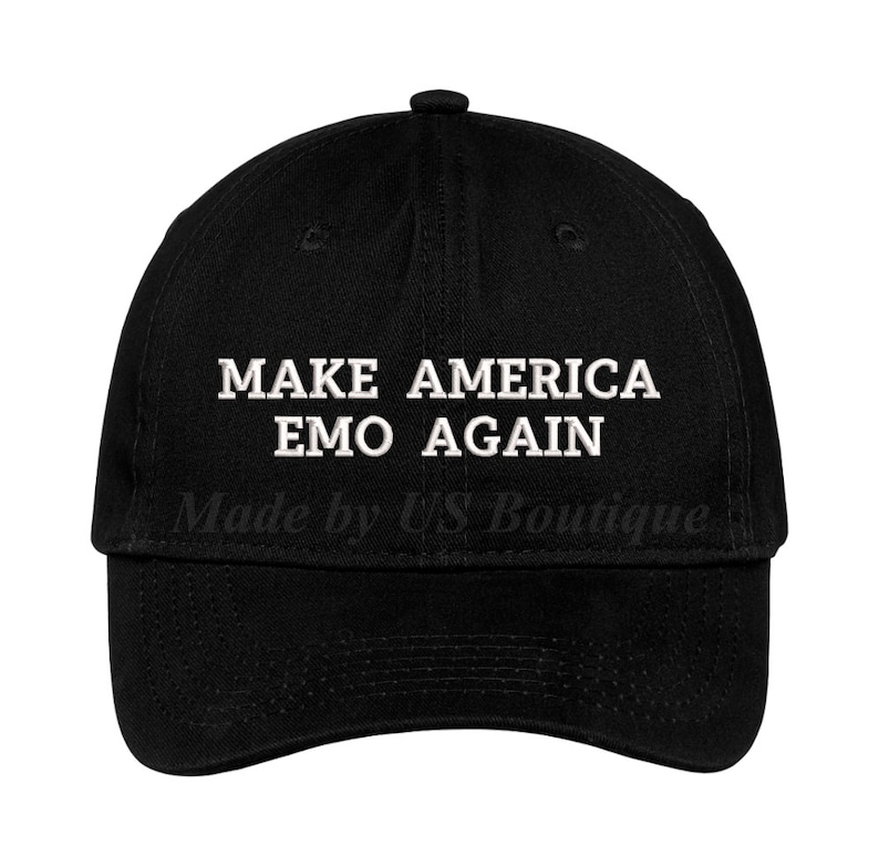 Make America Emo Again Hat Embroidered Baseball Dad Cap MAGA HAT, Emo Hat, Golfer, Gift 