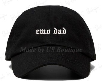 Emo Dad Hat Embroidered Baseball Dad Cap MAGA HAT, Emo Hat, Golfer, Gift, Make America Emo Again, Retired Emo, Elder Emo, Still Emo