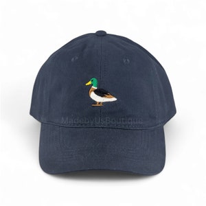Duck Hat | Embroidery Design | Vintage Hat | Dad Hat | Cute Farm Gift | Animal Hat | Mallard Duck Hat | Animal Lover | Duck Mom | Duck Lover