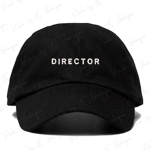 Director Hat, Minimal, Clean, Simple, Lifestyle, Streetwear, Culture, Film, Gift, Fashion Customizable Hat, Embroidered Baseball Dad Cap