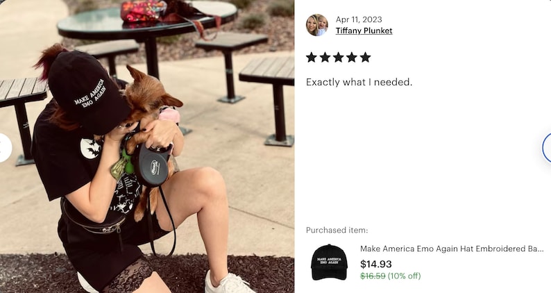 Make America Emo Again Hat Embroidered Baseball Dad Cap MAGA Hat, Emo Hat, Golfer, Gift image 6