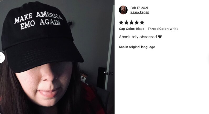 Make America Emo Again Hat Embroidered Baseball Dad Cap MAGA Hat, Emo Hat, Golfer, Gift image 10