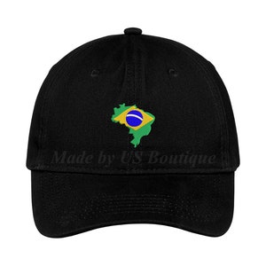 Brazilië Hat kaart samba Flag vlag vlag Rio de Janeiro Futbol voetbal geborduurd honkbal papa Cap