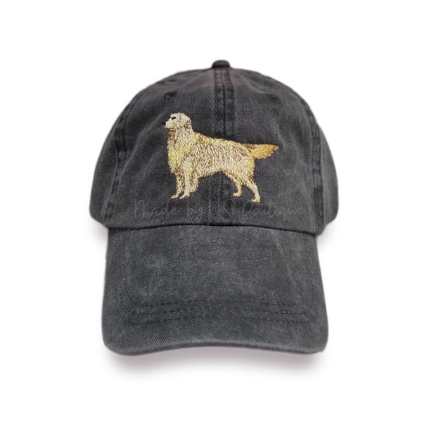 Golden Retriever Hat Dog Lover cadeau, Pet Mom cap, Dog mom, Broded Baseball Dad Cap