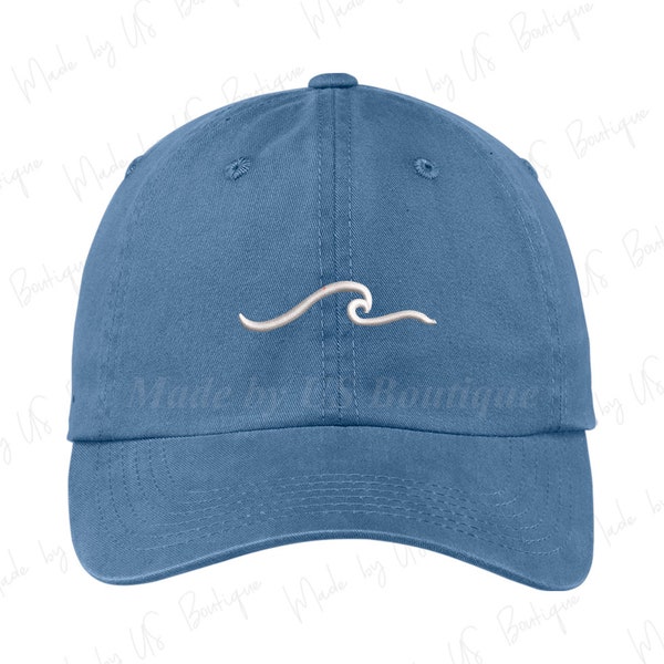 Wave Hat, Embroidered Baseball Dad Cap, Beach Wave Baseball Hat, Hiking Hat, Baseball Cap, Summer Hat, Camping Hat, Trending Hat, Cruise