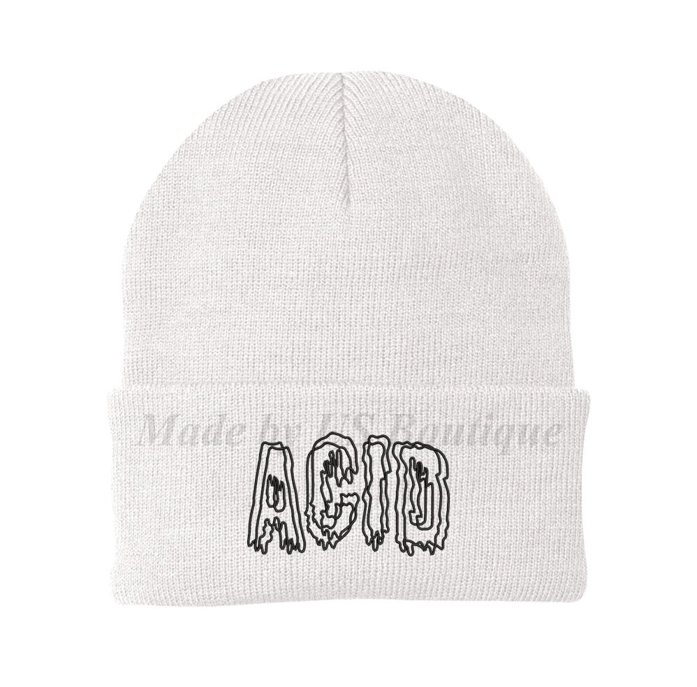 Acid Trippy Embroidered Beanie House 