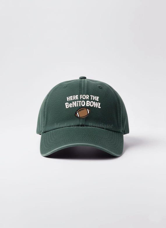 Here for the Benito Bowl Hat – Embroidered Dad Cap, Half Time Performance Hat, Puerto Rico Perreo Babe Gift, Reggaeton Fan Adjustable Cap
