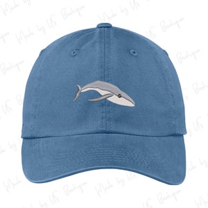 Humpback Whale Hat, Embroidered Baseball Dad Cap, Blue Whale, Whale, Wildlife Cap, Animal Lover Hat, Fishing Hat, Gift Hat, Mammal Hat, Orc