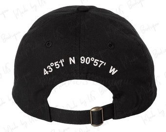 Coordinate Custom hat, Embroidered Hat, Initial cap, Personalized Monogram Ball cap, Custom Baseball Cap, Mens Hat, gift for her, Dad Hat