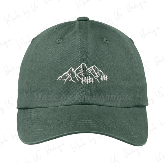 Mountain Hat, Embroidered Baseball Dad Cap, Mountain Range Baseball Hat, Hiking Hat, Baseball Cap, Fall Hat, Camping Hat, Trending Hat