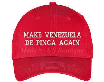 Make Venezuela De Pinga Again Hat Embroidered Baseball Dad Cap  Gorra Venezuela Hat Resistencia Vinotinto Libertad MAGA HAT