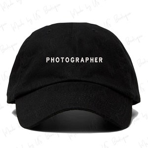 Photographer Hat, Journalist, Photo, Lifestyle, Streetwear, Culture, Film, Gift, Fashion Customizable Hat, Embroidered Baseball Dad Cap