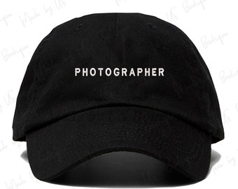 Photographer Hat, Journalist, Photo, Lifestyle, Streetwear, Culture, Film, Gift, Fashion Customizable Hat, Embroidered Baseball Dad Cap