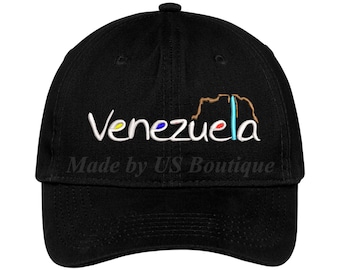 Venezuela Hat Embroidered Baseball Dad Cap Gorra Salto Angel Resistencia Vinotinto Libertad