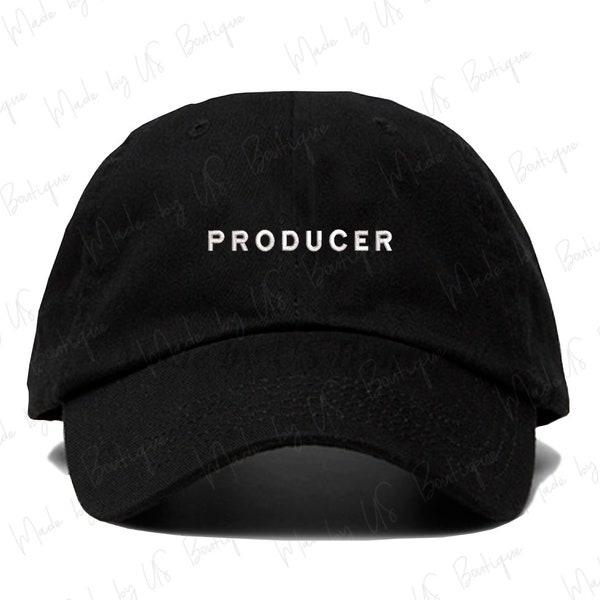 Producer Hat, Minimal, Clean, Simple, Lifestyle, Streetwear, Culture, Film, Gift, Fashion Customizable Hat, Embroidered Baseball Dad Cap