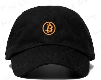Casquette de papa brodée Bitcoin, casquette de baseball cryptée