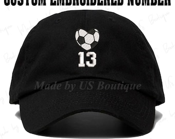 Personalized Custom Embroidered Soccer Hat | Design your own | Custom text | Personalize Your Hat | Custom Hat Dad Hat | Baseball Cap