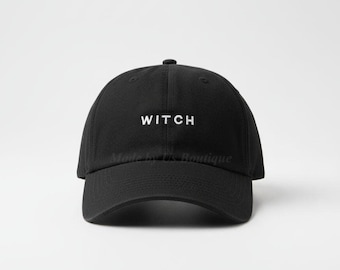 Cappello da strega, incantatore, magico, femminista, stile di vita, film, regalo di Halloween per prestigiatore, cappello personalizzabile alla moda, berretto da baseball ricamato per papà
