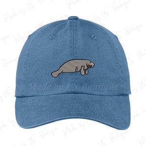 Manatee Hat, Animal Lover Gift, Manatee Mom, Manatee Dad, Rescue, Ocean wildlifeEmbroidered Baseball Dad Cap, Pet Mom