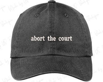 Cappello ricamato "Aborto dal tribunale", berretto femminista pro-scelta